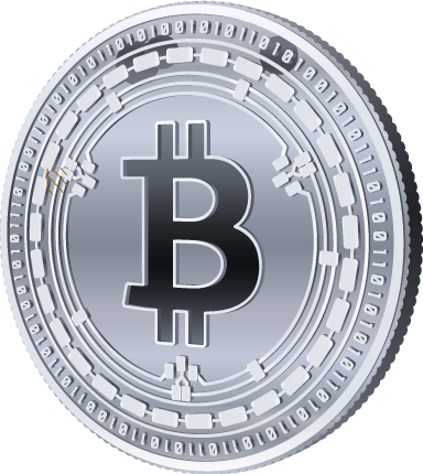 Bitcoin Silber transparent